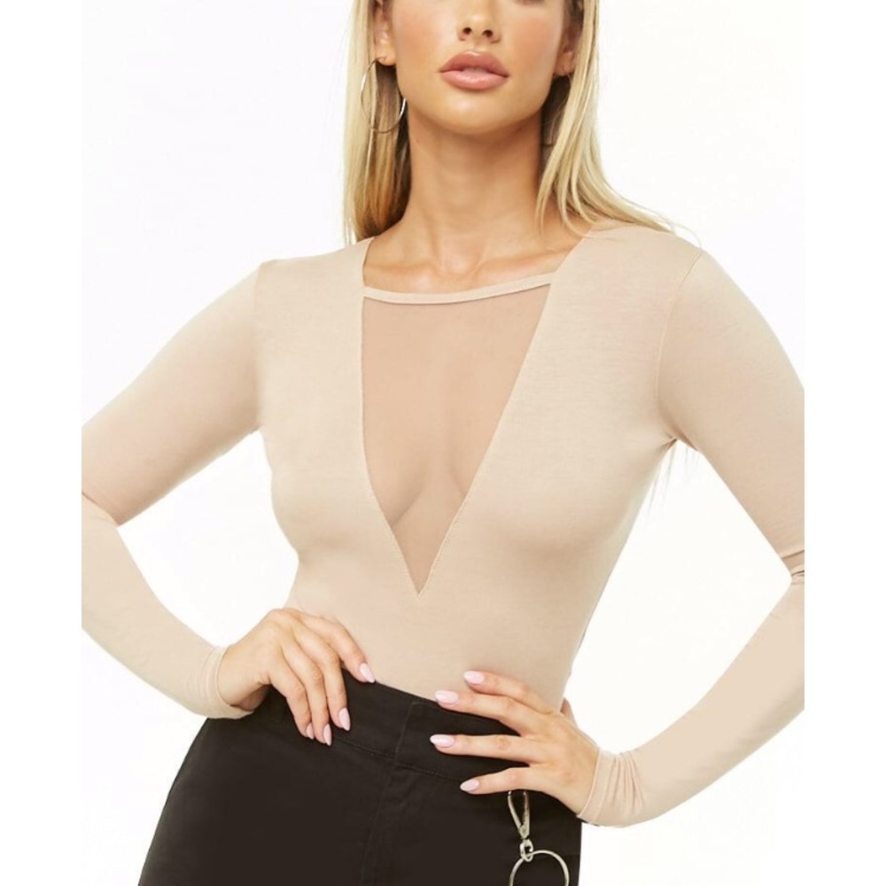 NWT! Illusion Mesh front bodysuit Forever 21